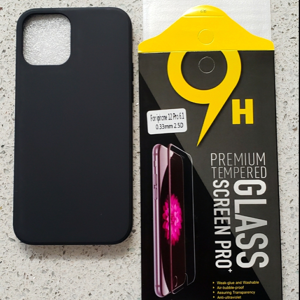 iPhone 12 Pro TPU case +premium tempered glass